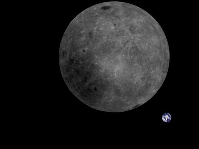 Chang'e 4 sur la face cachée de la Lune vue depuis l'espace par la Nasa