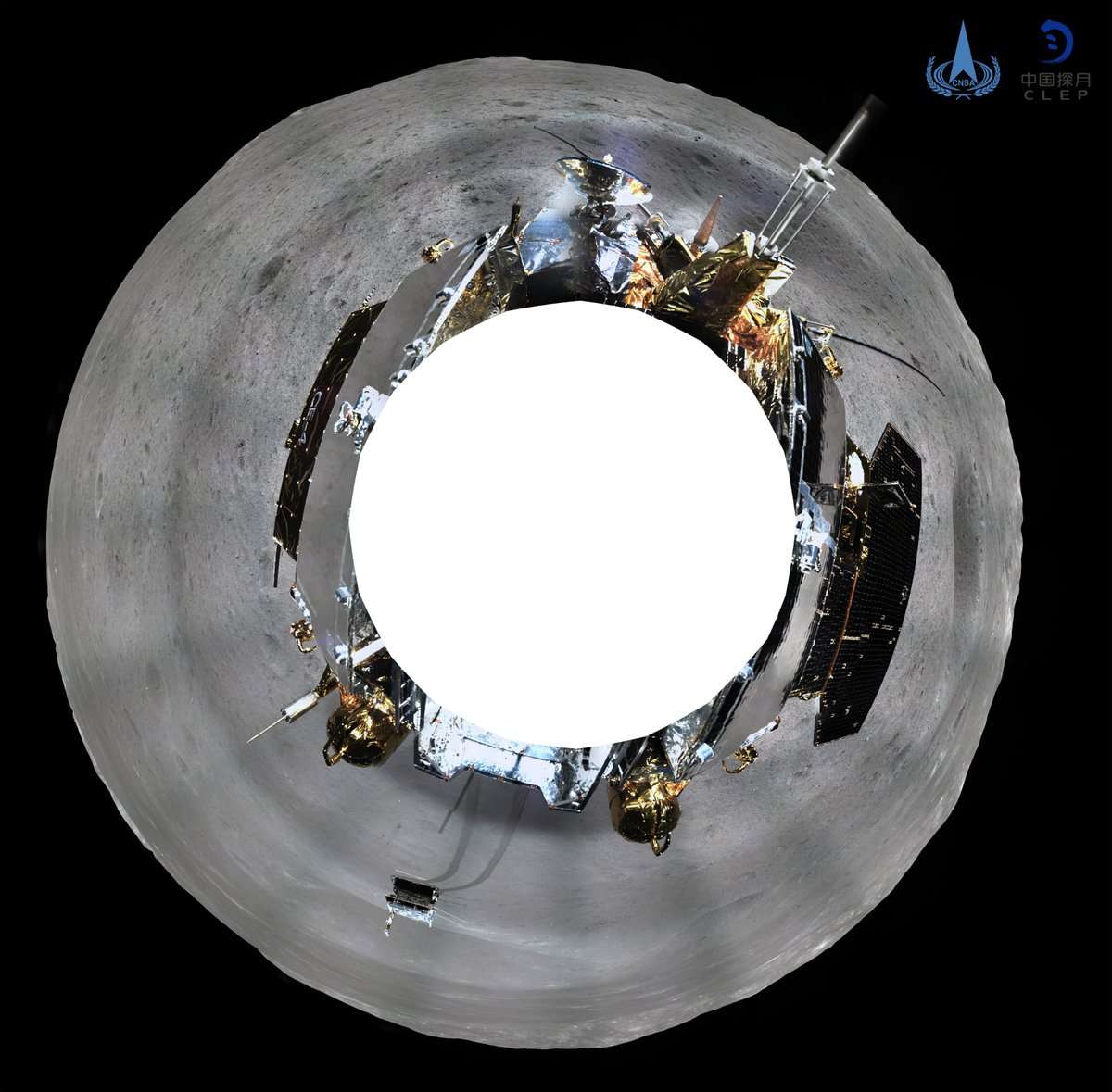 La face cachée de la Lune vue à 360° par le rover chinois