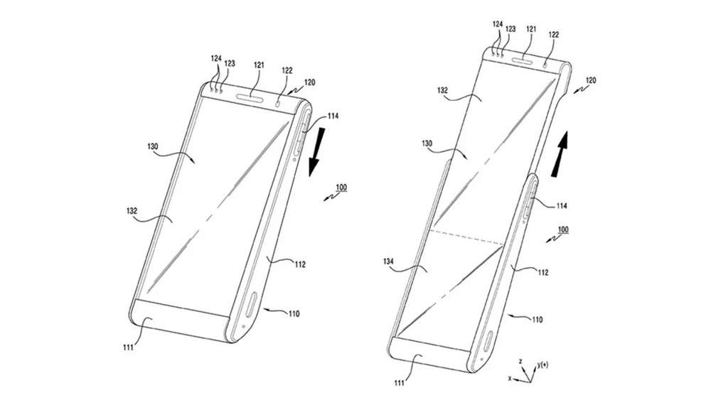 The smartphone project imagined by Samsung would increase the screen area by 60%.  Â© Samsung