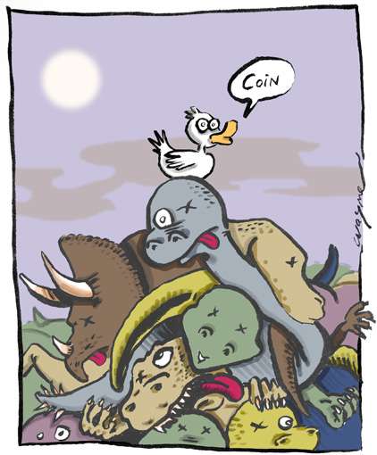 RÃ©sultat de recherche d'images pour "extinction dinosaures humour"