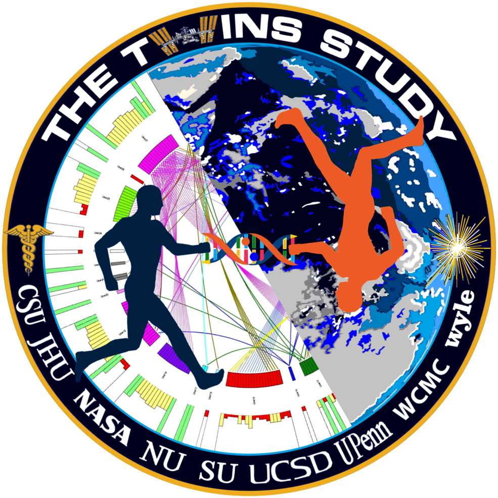 Logo de The Twins Study, la vaste étude menée par la Nasa sur les deux jumeaux astronautes. © Nasa