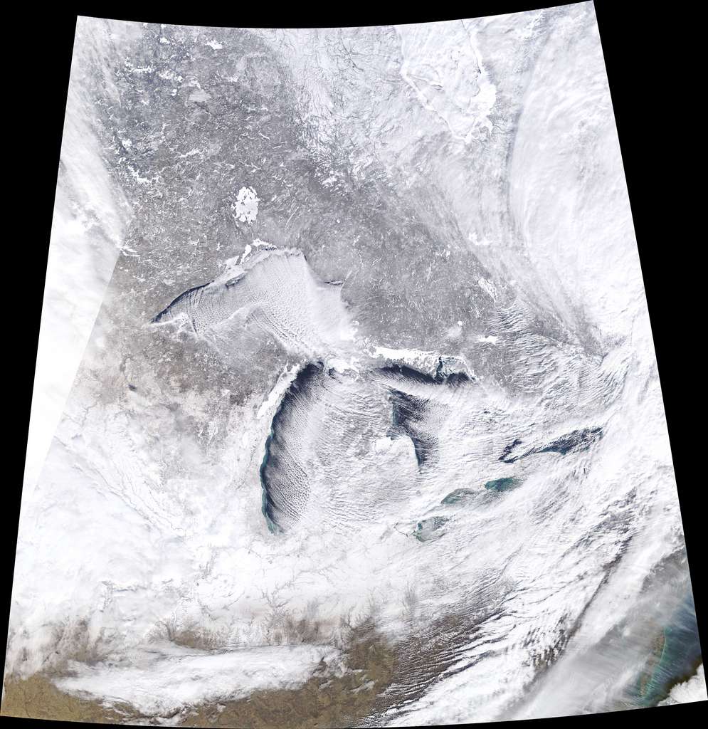 La région des Grands Lacs vue le 27 janvier 2019 par le satellite Terra de la Nasa. © Nasa Earth Observatory/Joshua Stevens