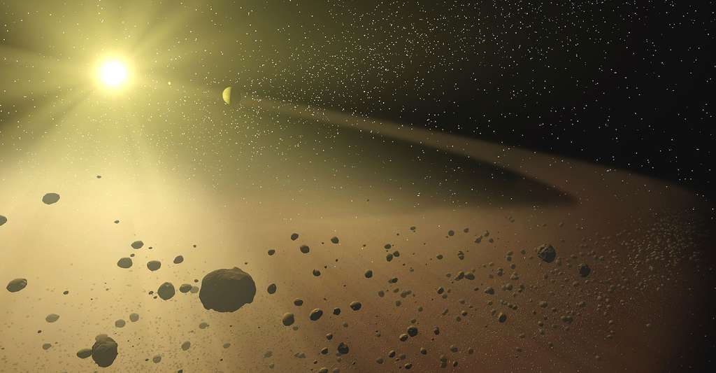 La ceinture principale d'astéroïdes est une région du Système solaire située entre les orbites de Mars et Jupiter. © Nasa/JPL-Caltech/T. Pyle (SSC)