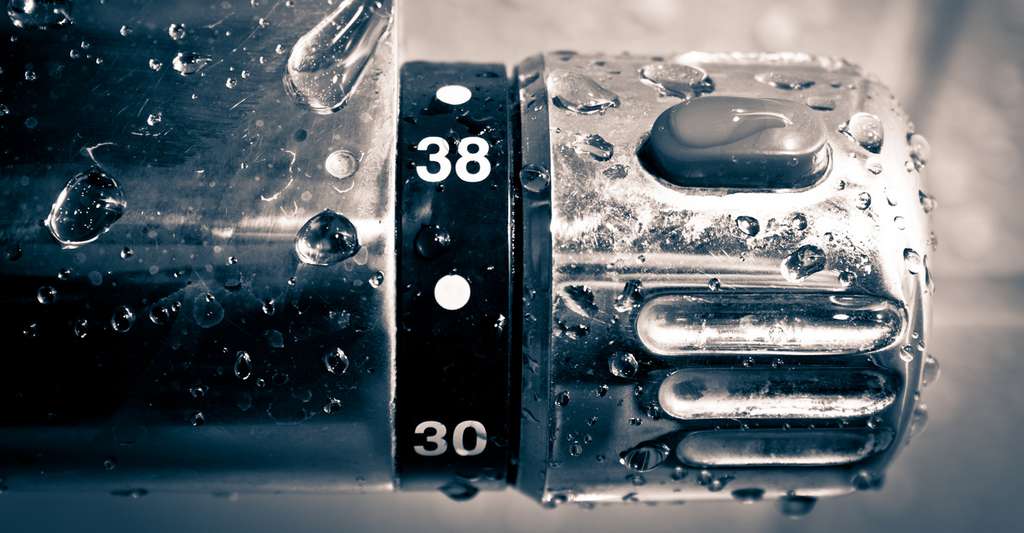 Grâce à un mitigeur thermostatique, vous économisez facilement cinq litres d’eau par douche. © Paipai, Fotolia