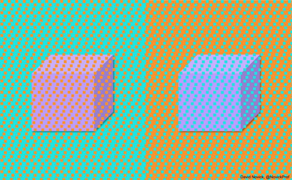 David Novick a recréé l'expérience avec des cubes. © David Novick 