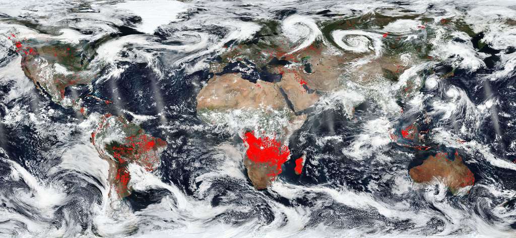 La mission Worldview montre les incendies dans le monde en temps réel. © Nasa, EOSDIS