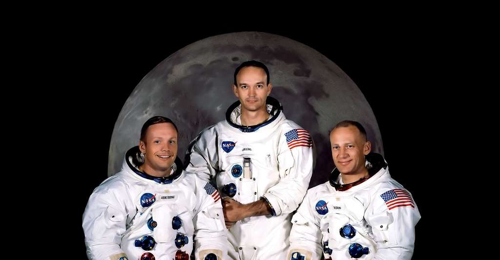  De gauche à droite, Neil A. Armstrong, Michael Collins, et Edwin E. Aldrin Jr de la mission Apollo 11. © Nasa, DP